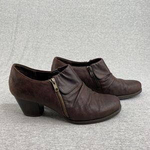Baretraps Shoes Womens 8.5M Brown Rosamund Ankle Booties Heeled Distressed